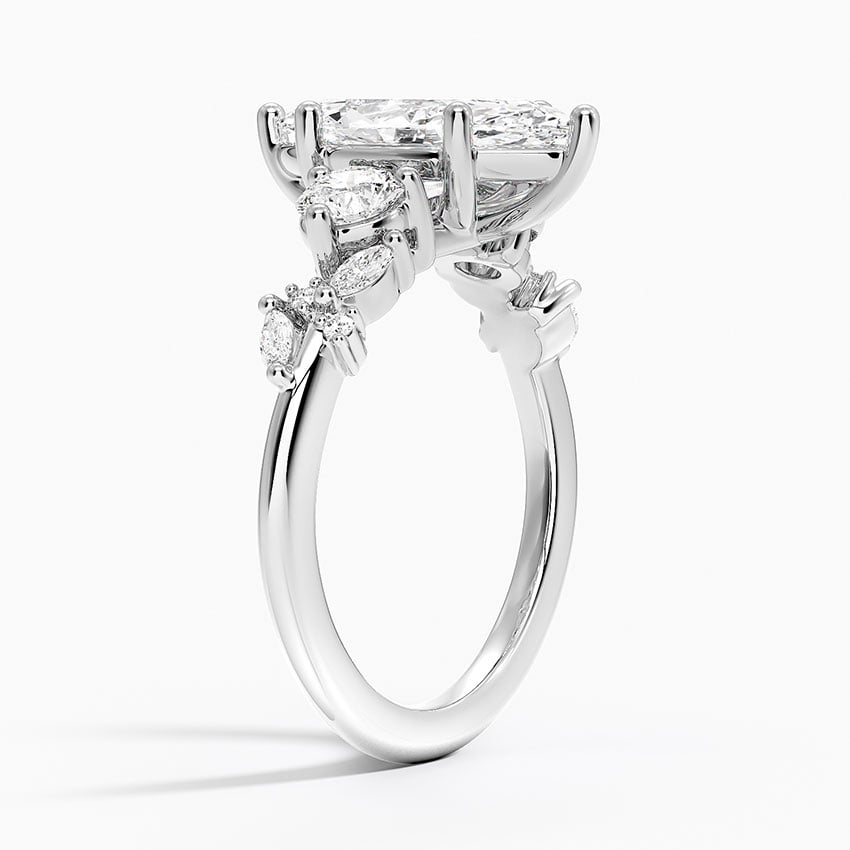 18K White Gold Arden Three Stone Diamond Ring