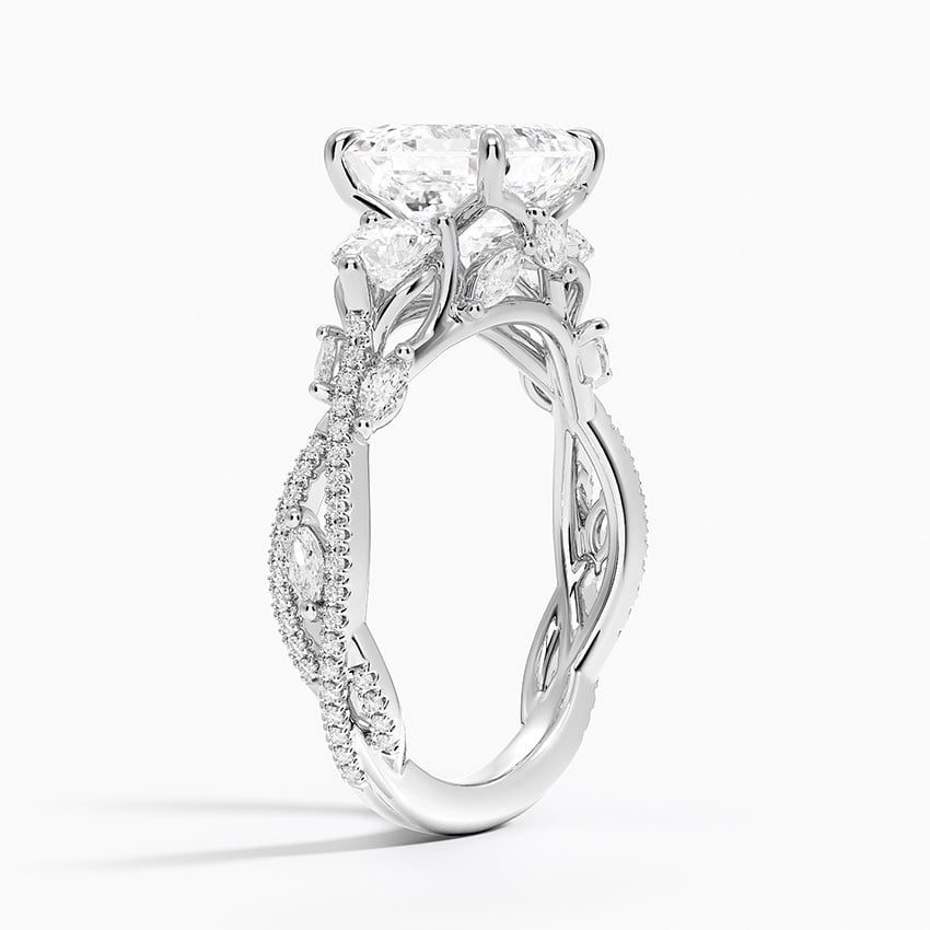 Luxe Secret Garden Three Stone Diamond Ring