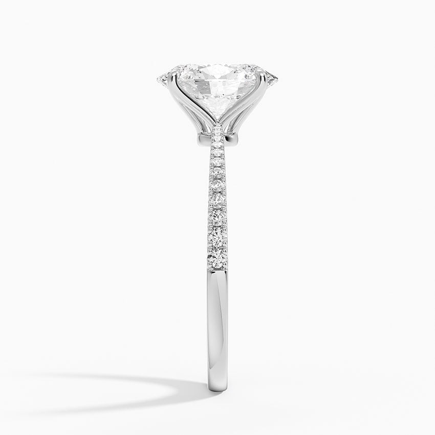 Platinum Elena Diamond Ring, large side view