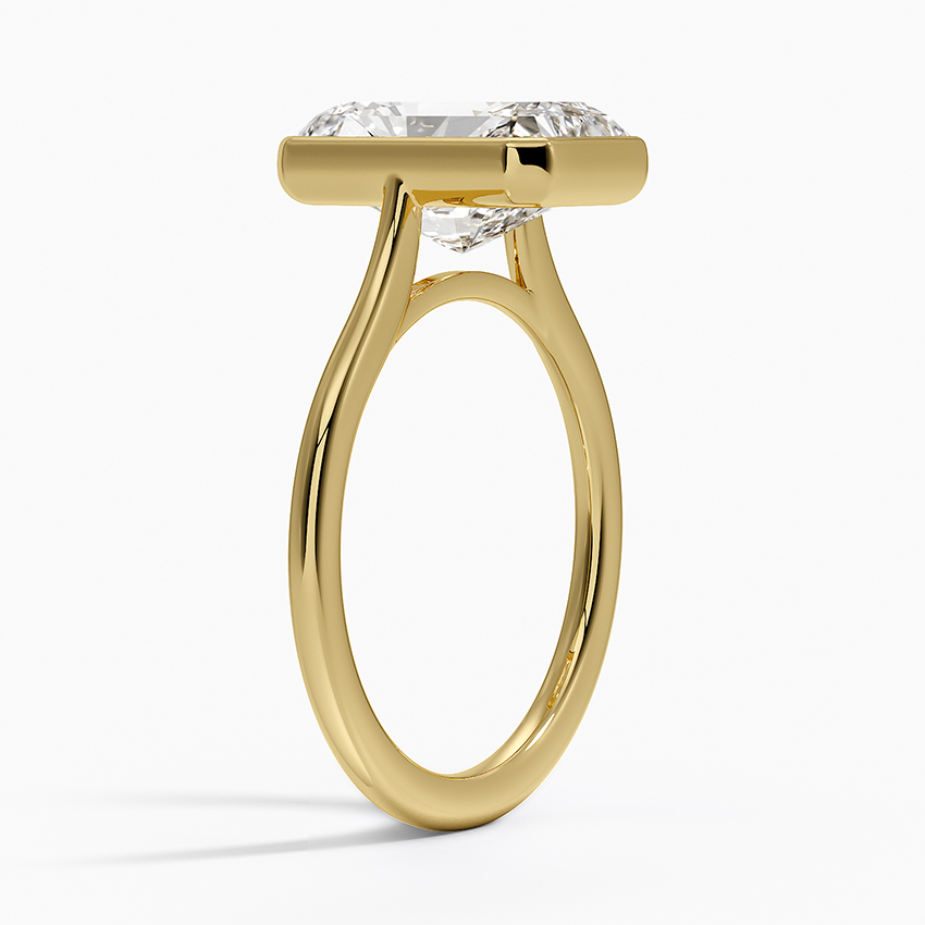 18K Yellow Gold 1.5mm Petite Luna Bezel Ring