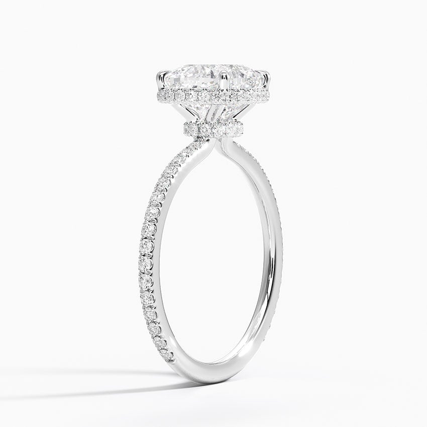 Double Hidden Halo Engagement Ring - Gala