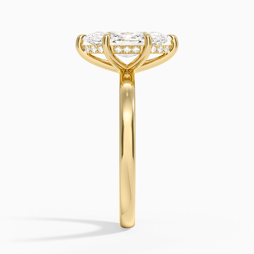 Audrey Perfect Fit Hidden Halo 2mm Diamond Ring in 18K Yellow Gold