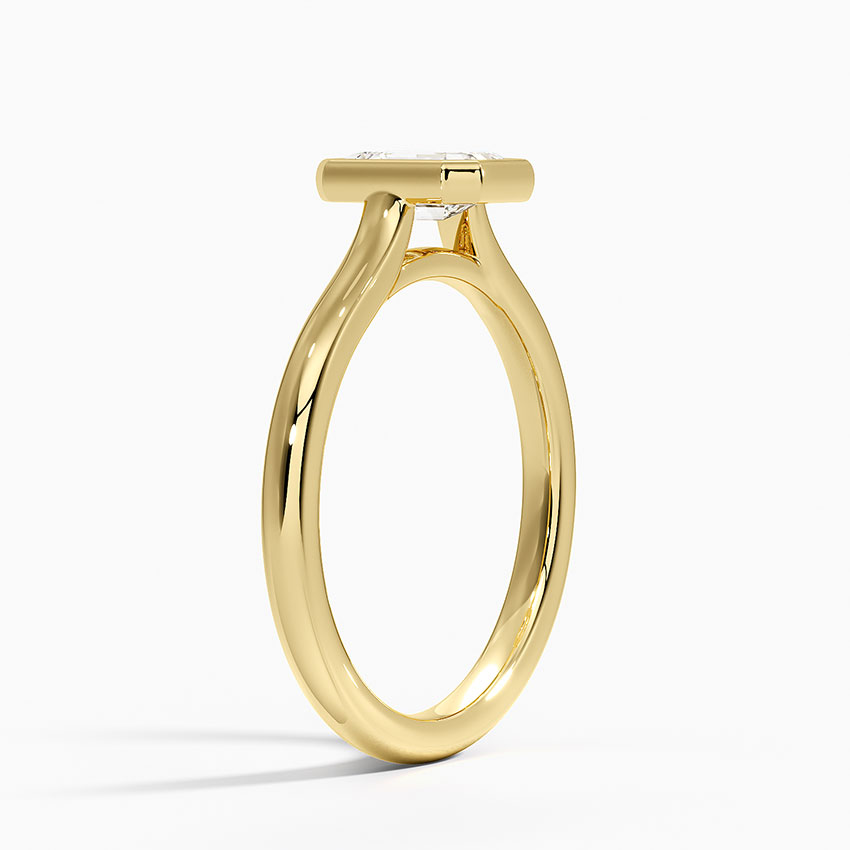 18K Yellow Gold Luna Bezel Ring