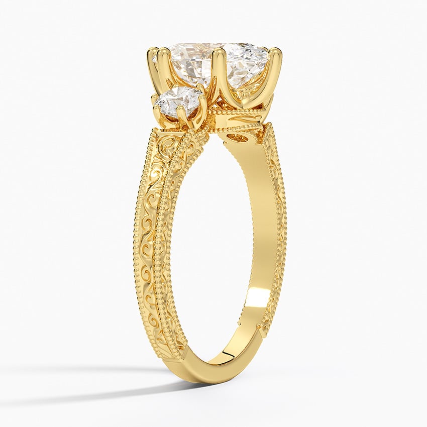 Hudson Three Stone Diamond Ring - Brilliant Earth