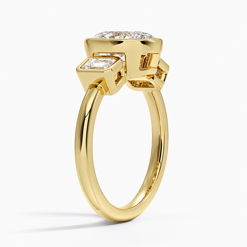 Rhiannon Bezel Three Stone Diamond Ring