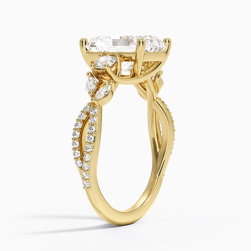 18K Yellow Gold Luxe Willow Three Stone Diamond Ring (1/2 ct. tw.)