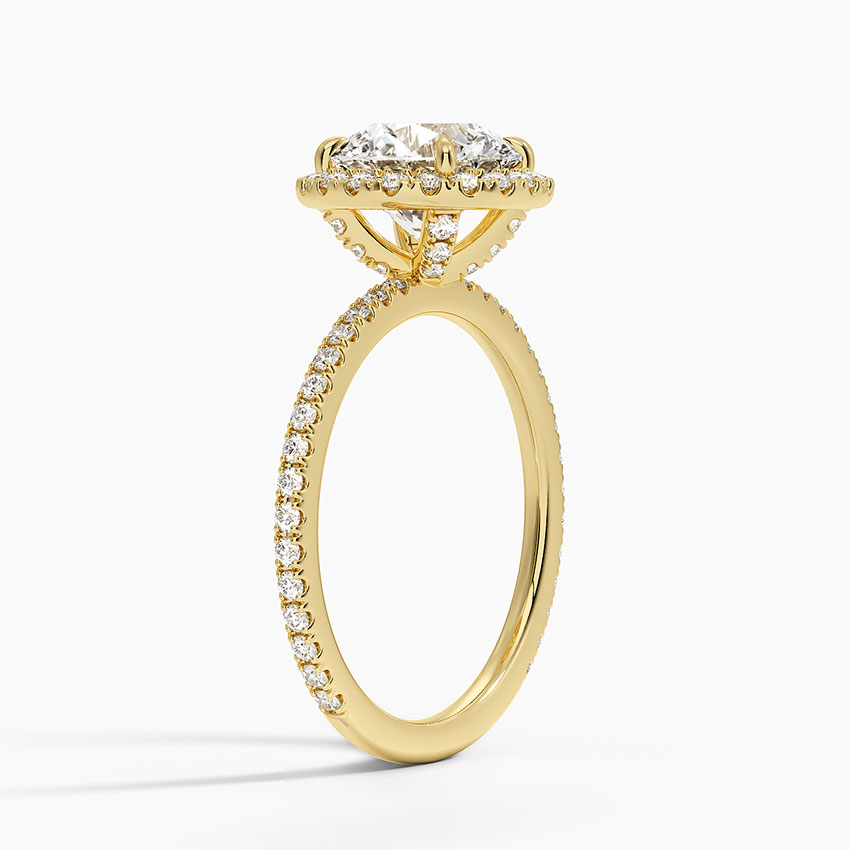 18K Yellow Gold Waverly Halo Diamond Ring (1/2 ct. tw.)