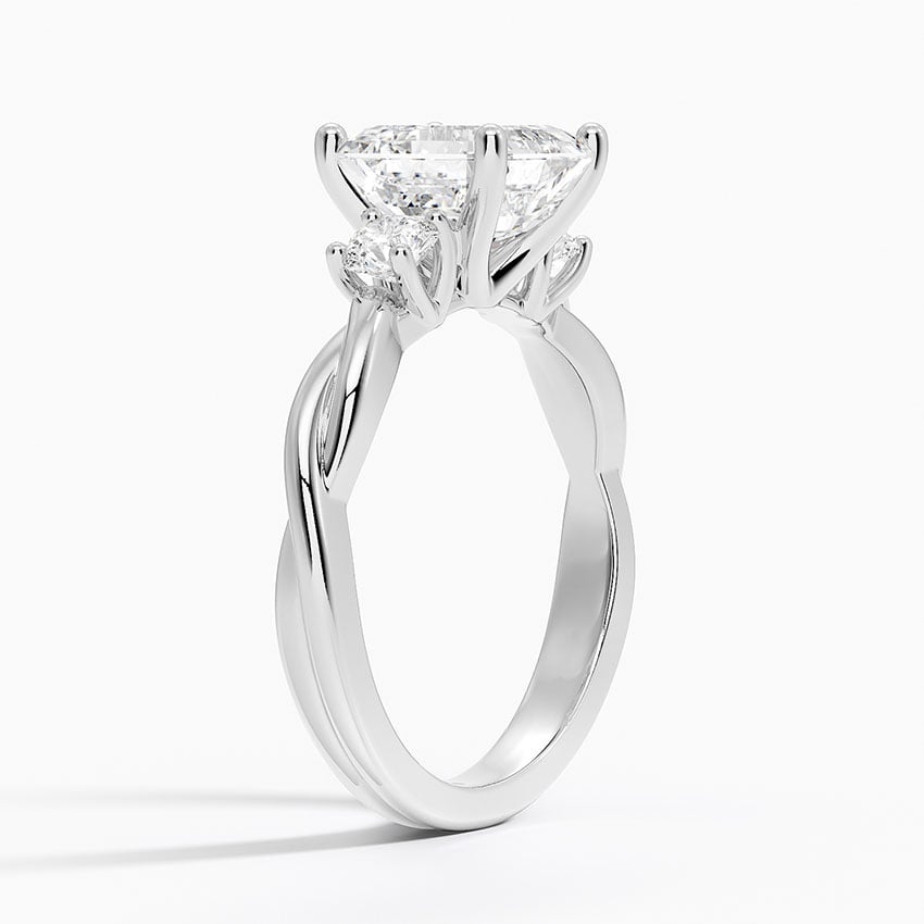 Twisted Vine Three Stone Diamond Ring