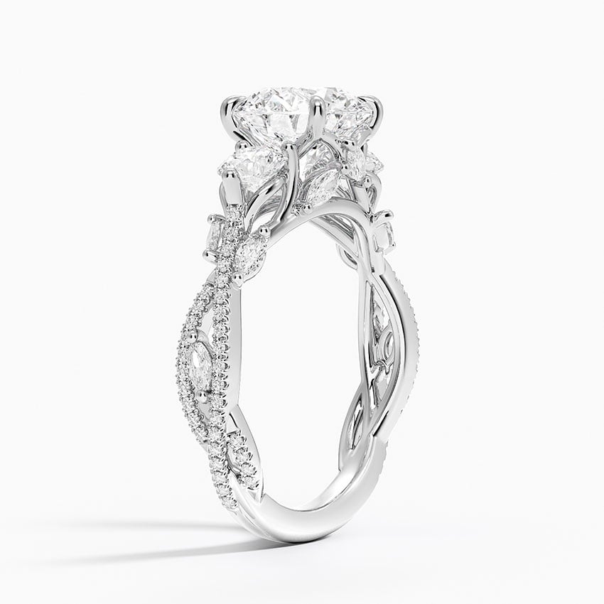 Luxe Secret Garden Three Stone Diamond Ring
