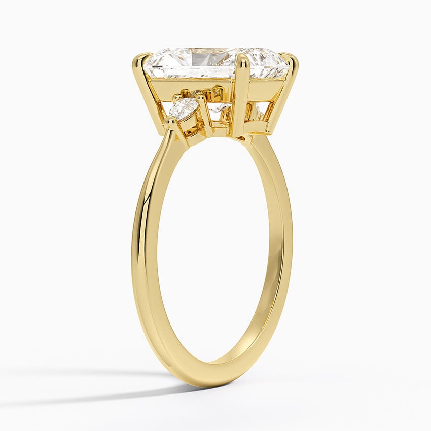 Pear Side Stone Engagement Ring - Aria Three Stone Diamond Ring