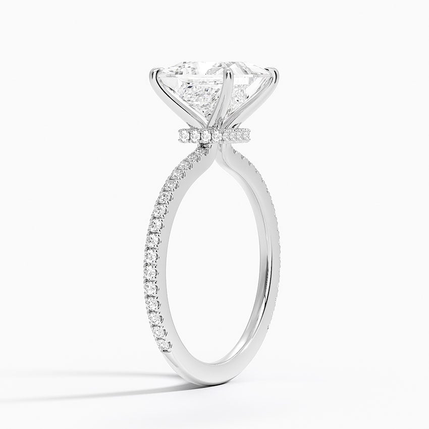 Demi Engagement Ring - Hidden Halo Diamond Ring