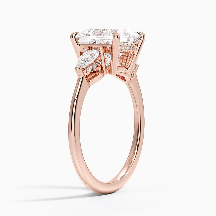 Adorned Opera Three Stone Diamond Ring (1/2 ct. tw.) in 14K Rose Gold