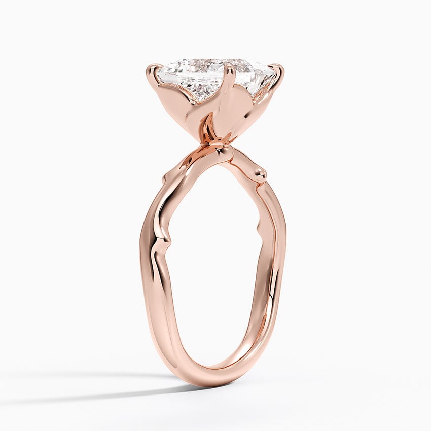 Rose and Thorn Solitaire Ring