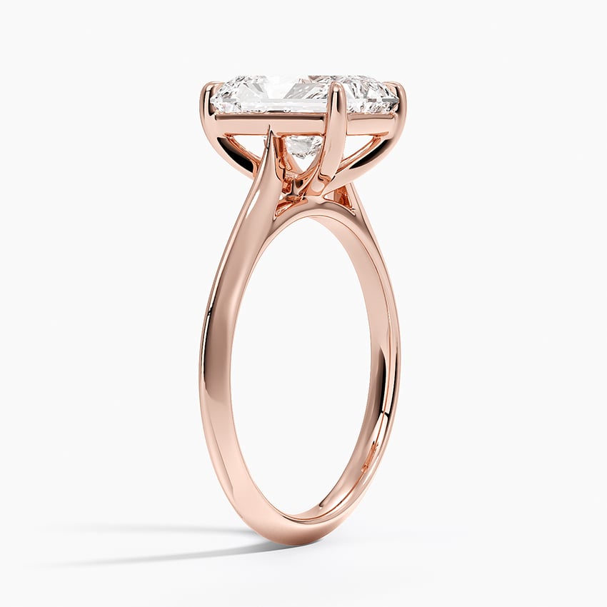 14K Rose Gold Piper Knife Edge Solitaire Ring