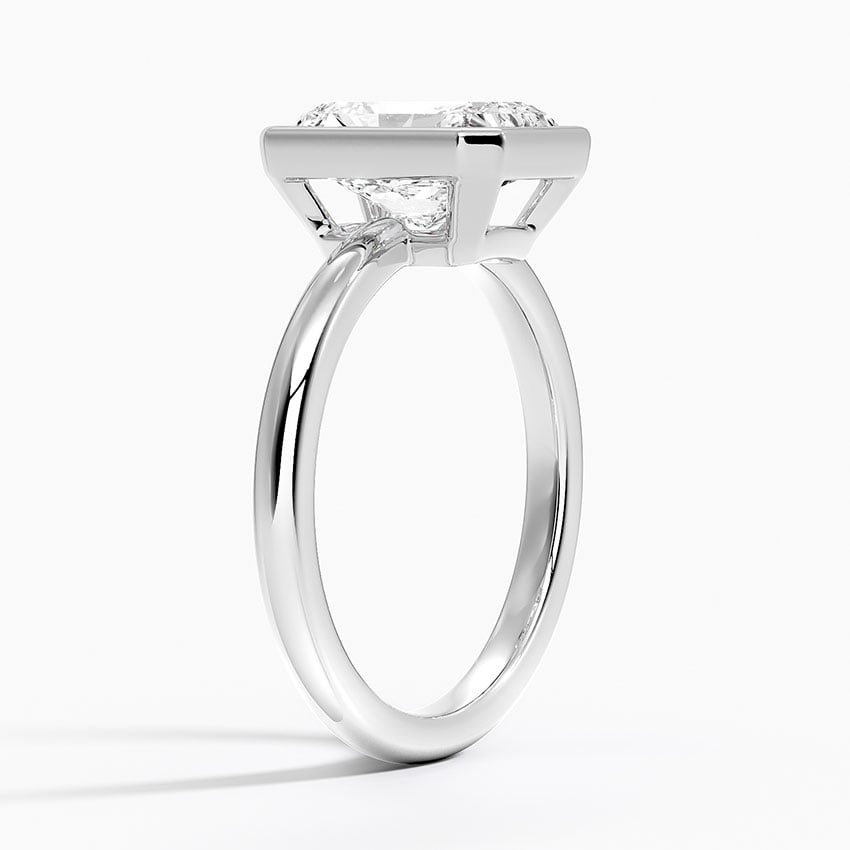 18K White Gold Julietta Bezel Solitaire Ring
