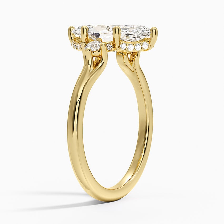 Floating Stone Diamond Engagement Ring