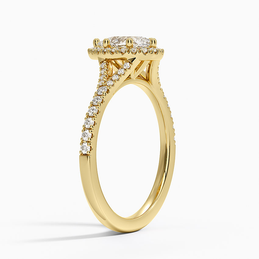 18K Yellow Gold Joy Half-Coverage Diamond Ring
