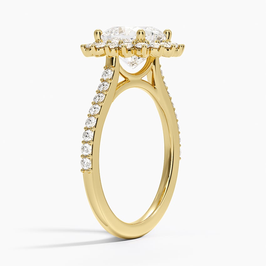 Luxe Sunburst Halo Diamond Ring - Brilliant Earth