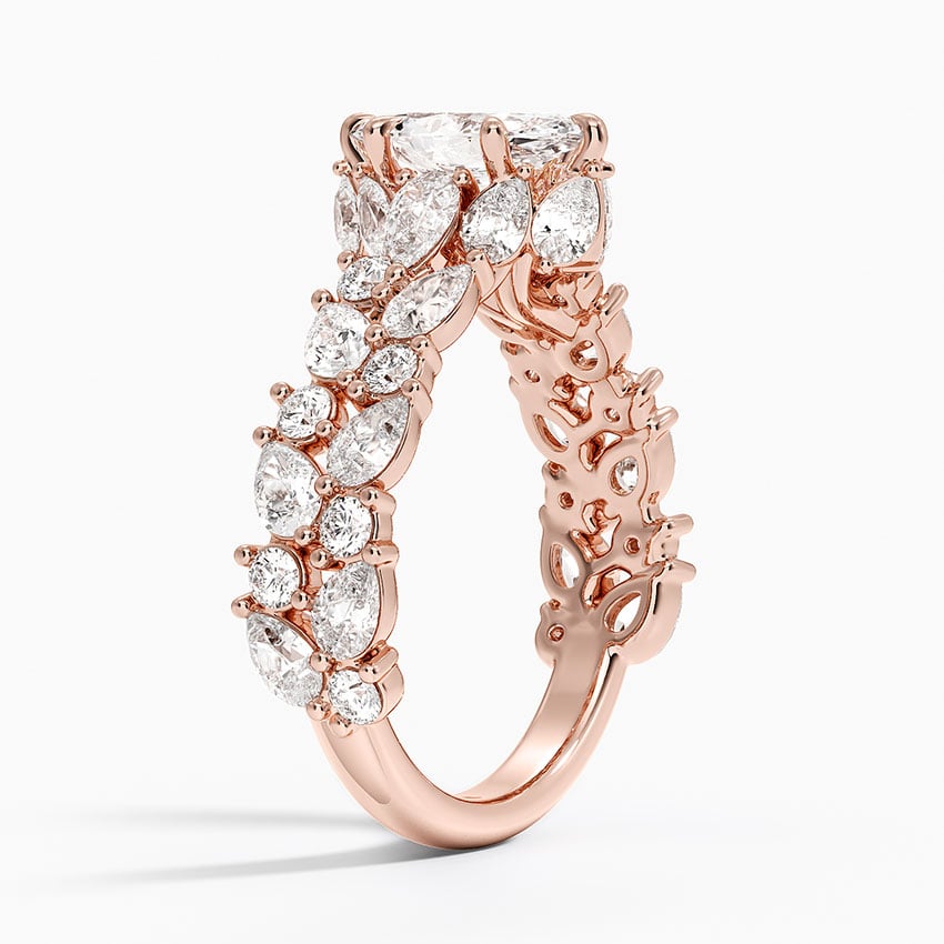 Olivetta Double Row Diamond Ring (2 1/2 ct. tw.) in 14K Rose Gold