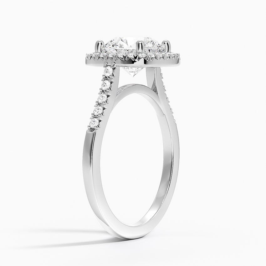 Platinum Odessa Halo Diamond Ring (1/5 ct. tw.)