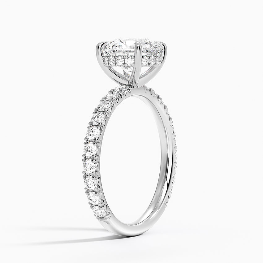 Platinum Perfect Fit French Pavé Diamond Ring