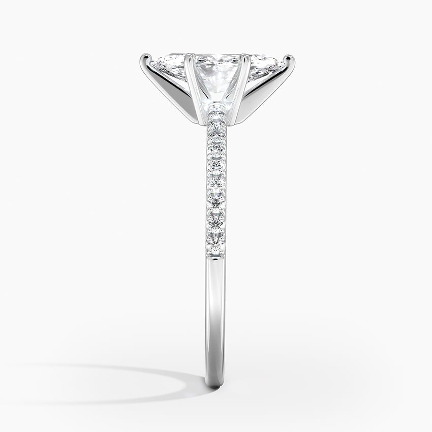 18K White Gold Ballad Half Coverage Diamond Ring (1/8 ct. tw.)