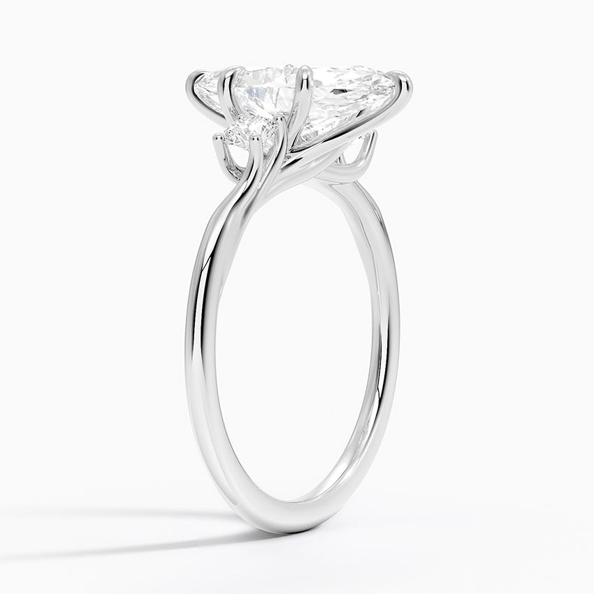 Platinum Delilah Three Stone Diamond Ring