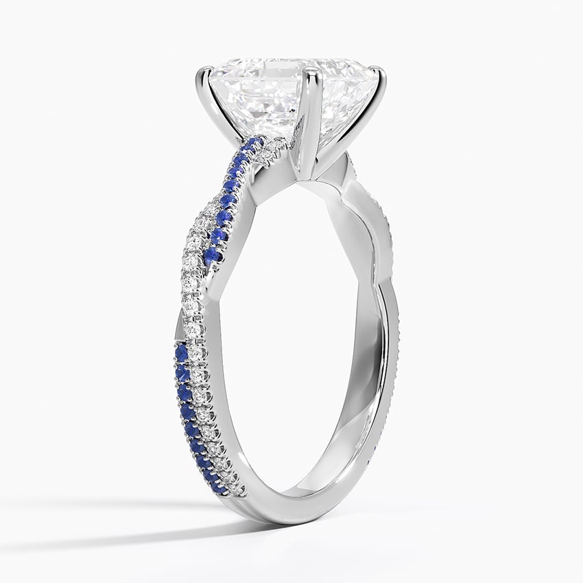 Petite Twisted Vine Sapphire and Diamond Ring