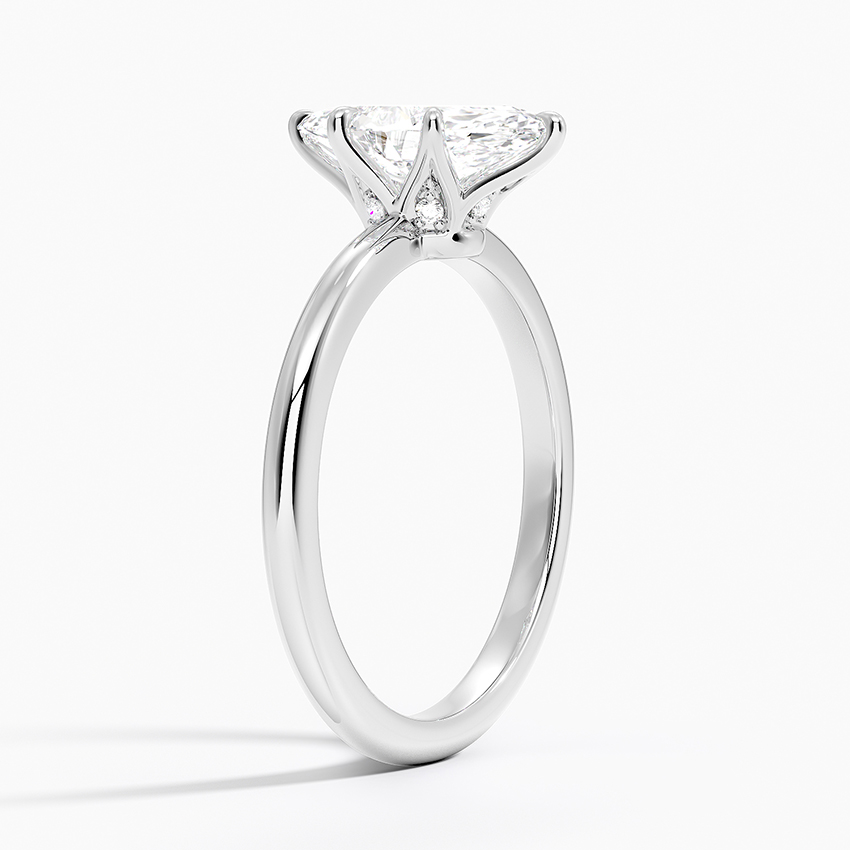 18K White Gold Esme Hidden Halo Diamond Ring
