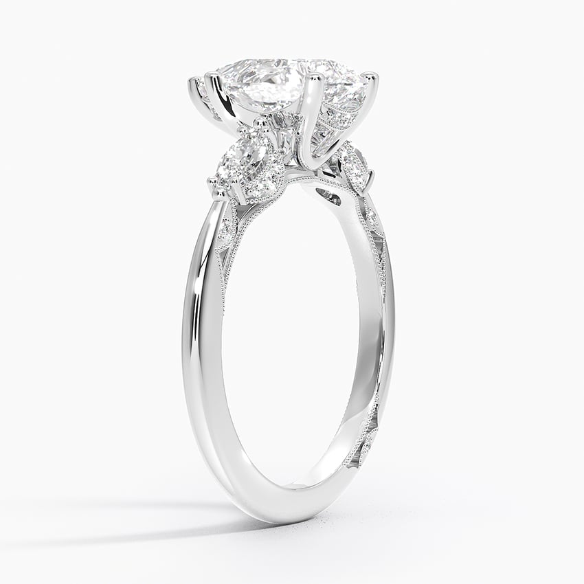 18K White Gold Simply Tacori Three Stone Marquise Diamond Ring
