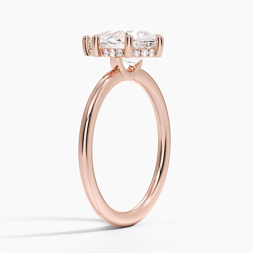 14K Rose Gold Gwen Perfect Fit Hidden Halo Diamond Ring