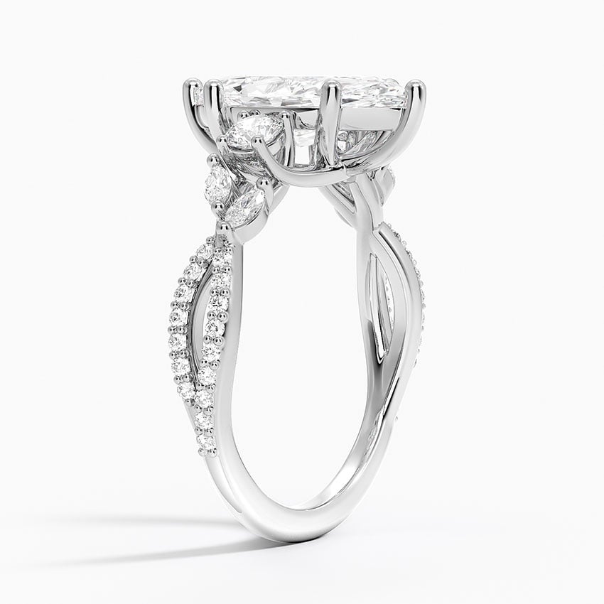 Luxe Willow Three Stone Diamond Ring - Brilliant Earth