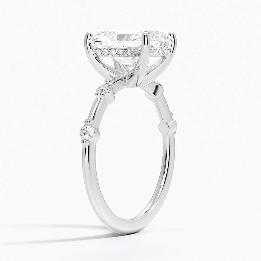 18K White Gold Aimee Hidden Halo Diamond Ring