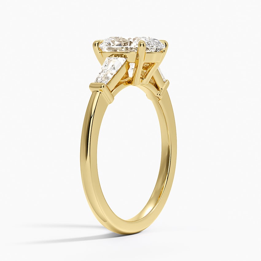 18K Yellow Gold Symphony Three Stone Diamond Ring (1/2 ct. tw.)