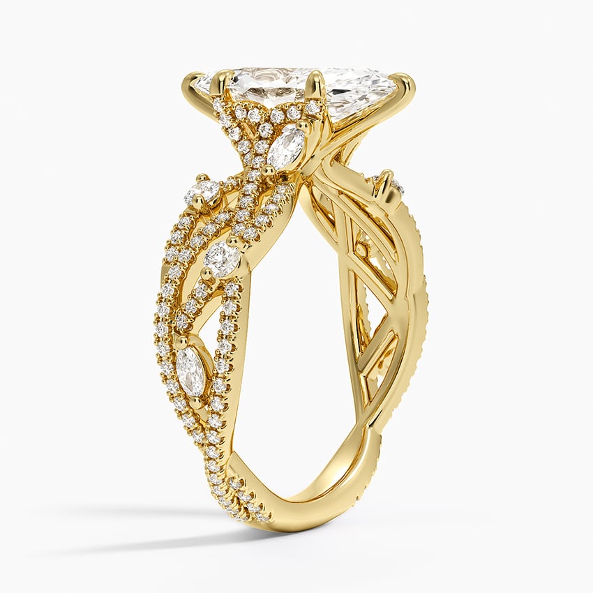 18K Yellow Gold Grand Secret Garden Diamond Ring