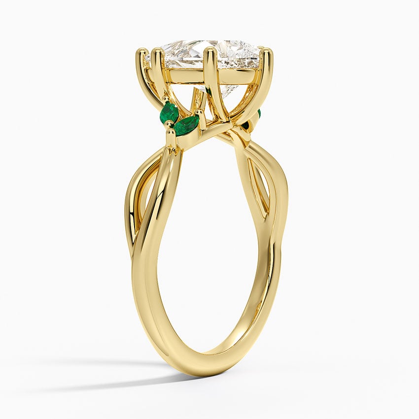 Engagement Ring With Emeralds