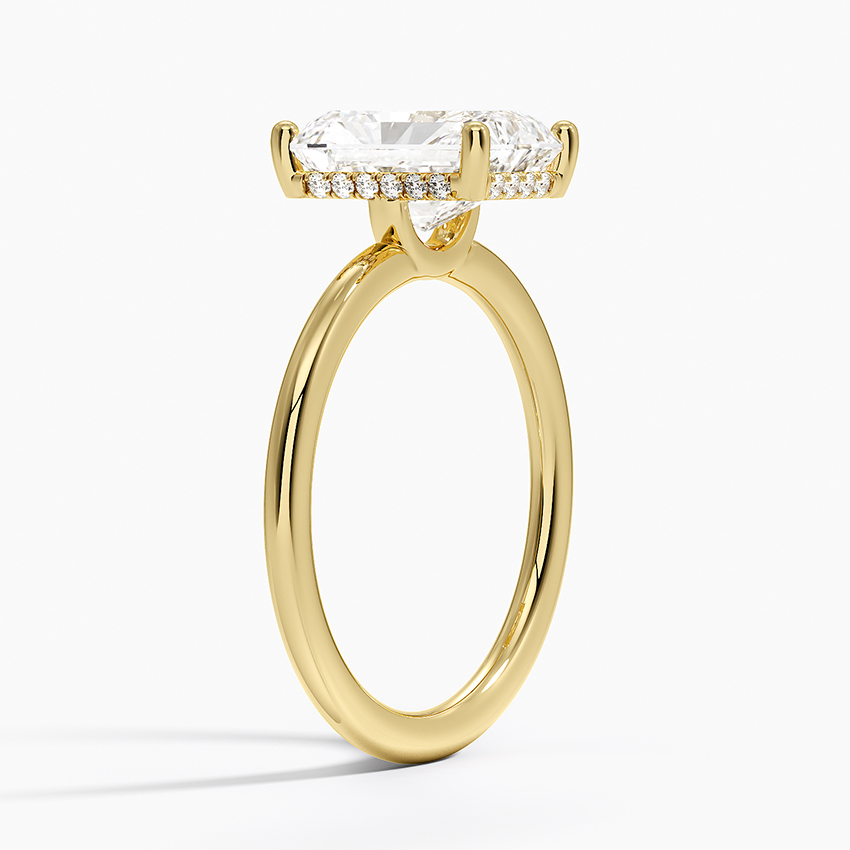Flush Fit Hidden Halo Diamond Ring