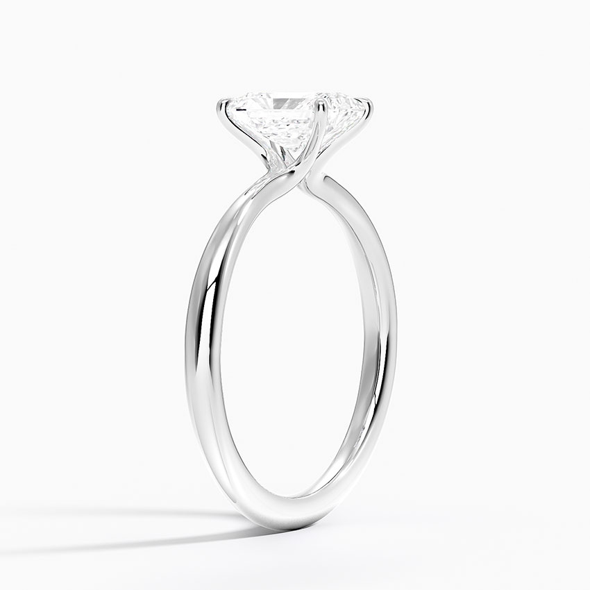 18K White Gold 2mm Freesia Solitaire Ring