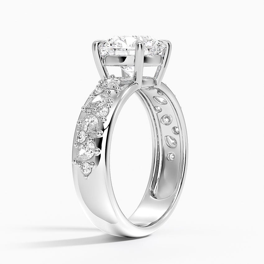 Platinum Mosaic Olivetta Three-Quarter Coverage Diamond Ring (1/2 ct. tw.)