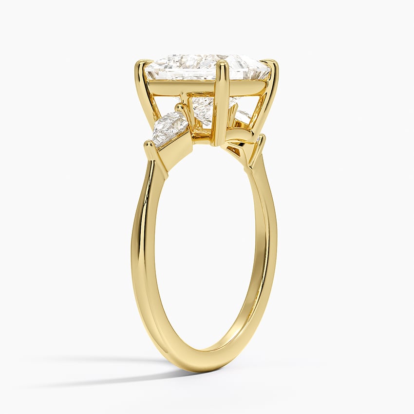 Luxe Cometa Three Stone Diamond Ring - Brilliant Earth