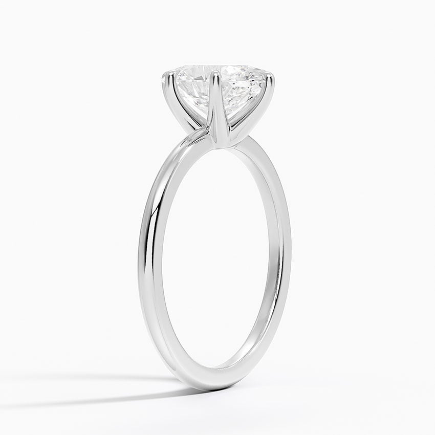 18K White Gold Fairmined 1.5mm Six-Prong Solitaire Ring