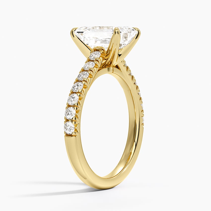 18K Yellow Gold Sienna Half Coverage Diamond Ring