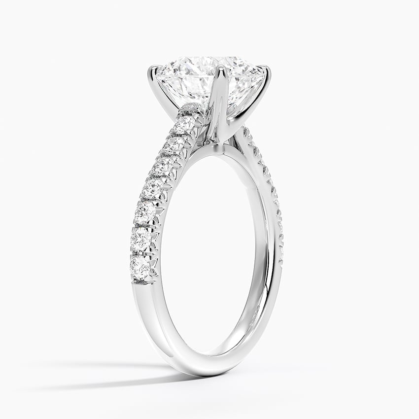 18K White Gold Sienna Half Coverage Diamond Ring