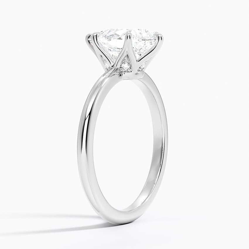 18K White Gold Esme Hidden Halo Diamond Ring