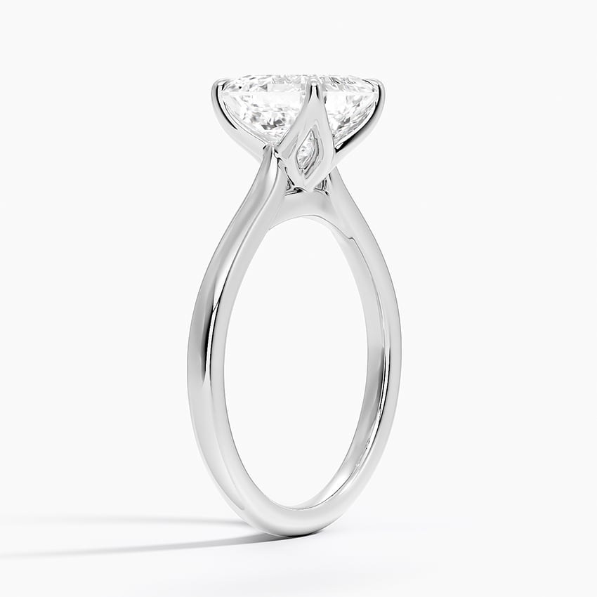 18K White Gold Elodie Cathedral Solitaire Ring