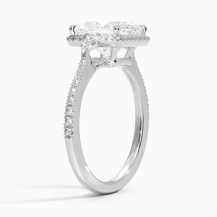 Pear Halo Diamond Ring