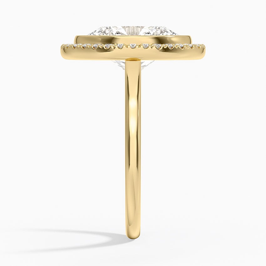 Bezel Halo Diamond Ring (1/4 ct. tw.) in 18K Yellow Gold