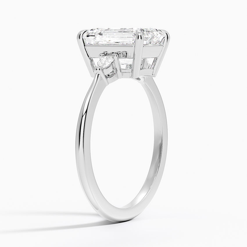 18K White Gold Aria Three Stone Diamond Ring (1/10 ct. tw.)