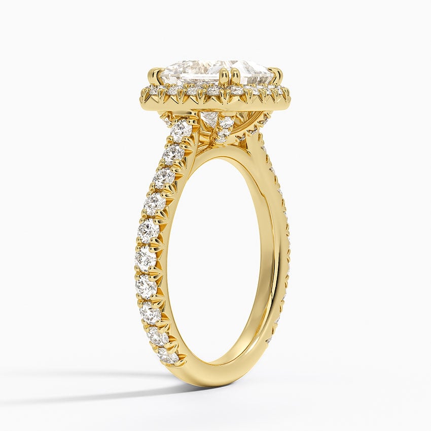 18K Yellow Gold Sienna Halo Three-Quarter Coverage Diamond Ring (3/4 ct. tw.)