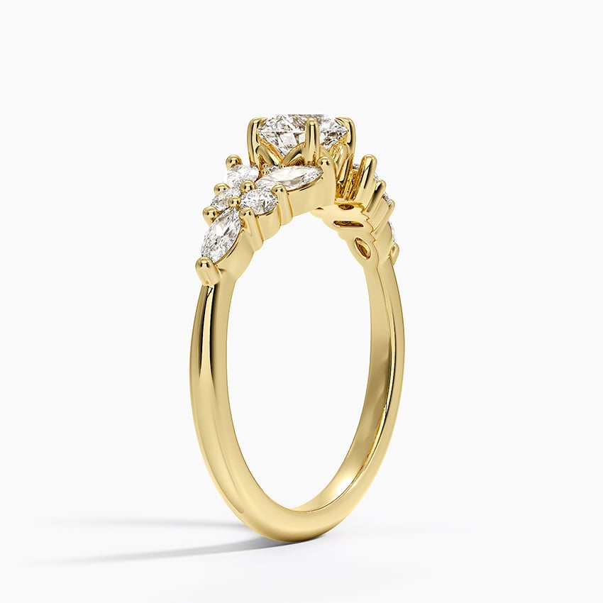 Nadia Taper Diamond Ring in 18K Yellow Gold